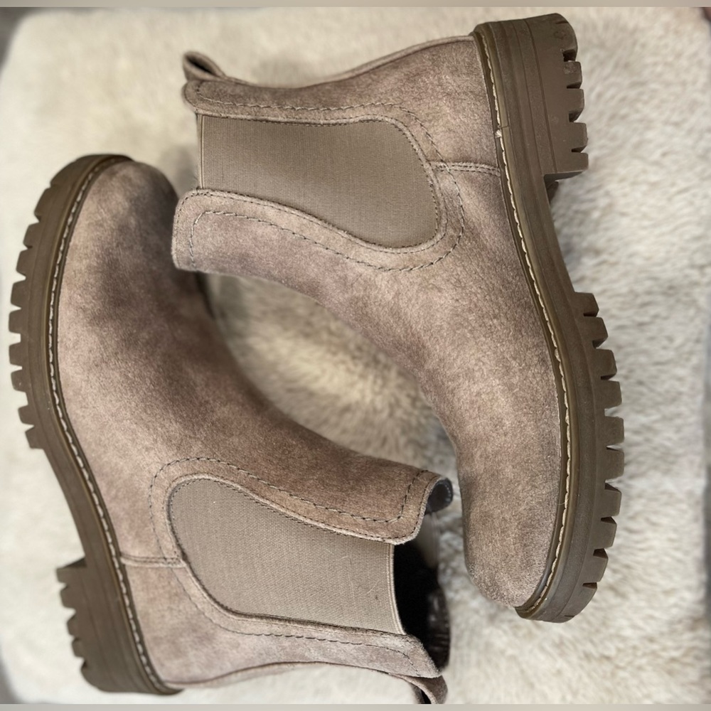 Lightly worn ankle boots.